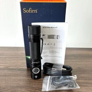 Sofirn SC31 Pro Long - 2000lm 200m Tactical EDC Flashlight - Black